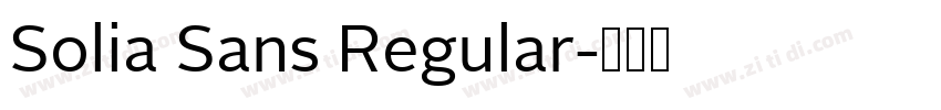 Solia Sans Regular字体转换